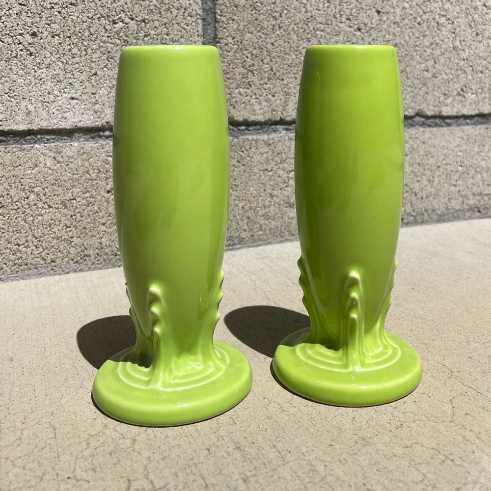 Fiestaware Green Accent Vases Elegant Ceramic Design